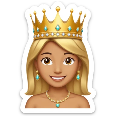 Una persona enamorado y con una corana sticker