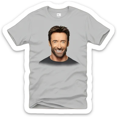 Hugh Jackman t-shirt sticker