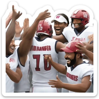 Washington commanders celebrating  sticker