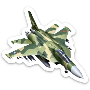 SU-35 Jet - Sukhoi (Model Year: 2020) (Iconic colour: Camouflage green) sticker