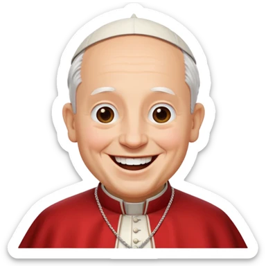 Pope Leo  laughing sticker