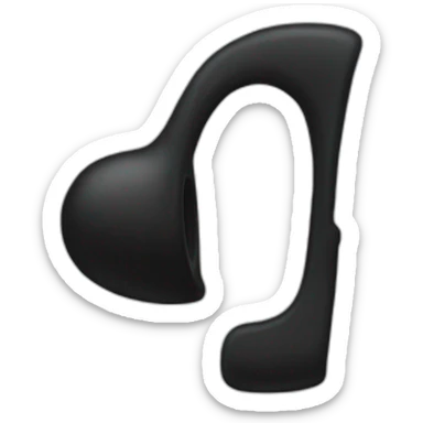 blacked colored listening ear  sticker