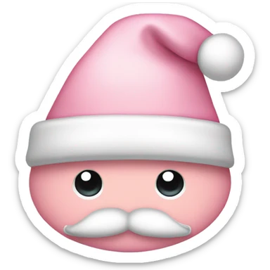 Light pink Santa hat with sparkly snowflakes  sticker