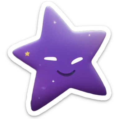 una estrella morada en el centro y atras una galaxia  sticker