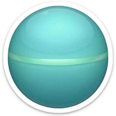 planet uranus emoji which is copayable with rings like saturn but vertical 90 you know right sticker