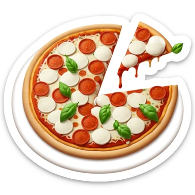 Una scritta Polvere di stelle fatta a pizza sticker
