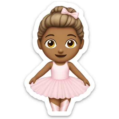 toddler ballerina medium skin tone sticker