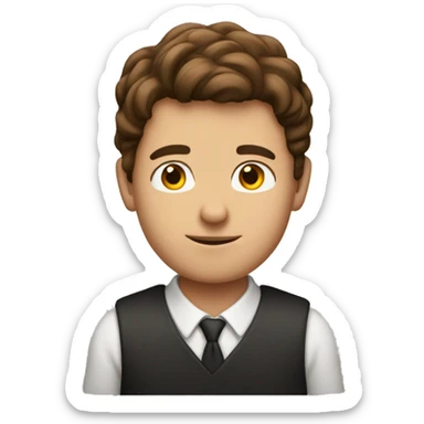 brown hair guy who's principle of school sticker