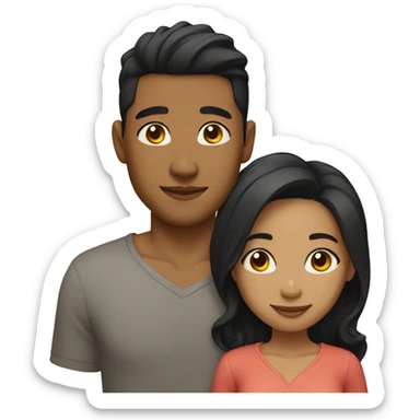 Blasian couples sticker