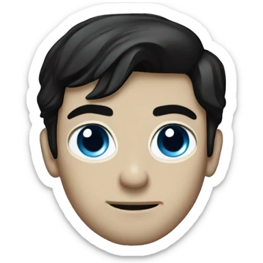 damon salvatore with blue colored eyes sticker