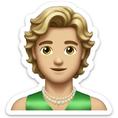 Posh-muscle-boy-with-pearl-necklace-and-green-eyes-and-brown-hair sticker