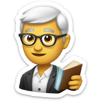 abogado sosteniendo un libro sticker