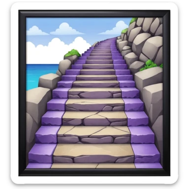 42-foot purple steps in map sticker