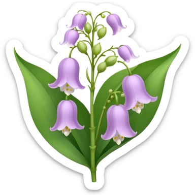 Light purple lily of the valley  sticker