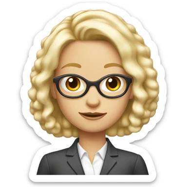 Zoomer young Banker Lady White skin sticker