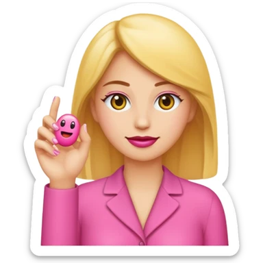 Rends cet emoji 🤏🏻 en main de femme avec du vernis à ongles dessus.  sticker