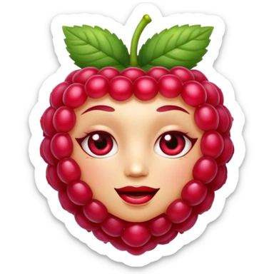 Sexy Raspberry. Comic Sytle with face sticker