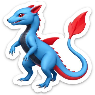 Salandit-Salamence-Foxy-Fembryon-fusion sticker