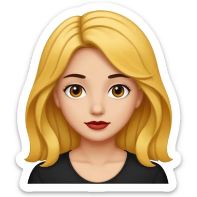 Créame una mujer pelinegra blanca  sticker