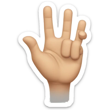 Hand with 3 fingers (scout promise) raised sticker