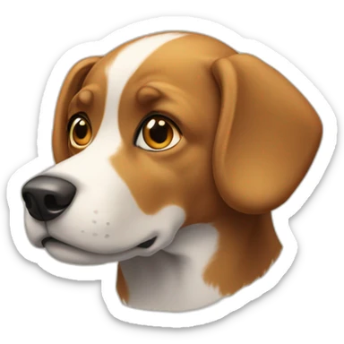 Curious dog in solitude  sticker