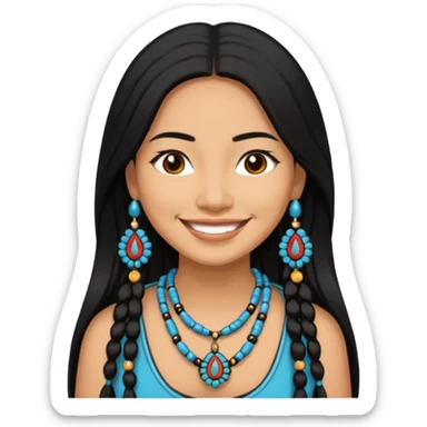 Create an Maliseet First Nation woman emoji based on my pictures sticker