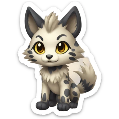 patterns, Kemono-style, Chibi, Anthro-Fur-Sona-Fakémon, Full Body sticker
