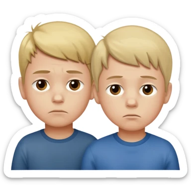 8 years old and 6 years old brothers feeling sad sticker