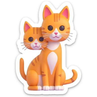 Cat 5 head 1 full size same cat sticker