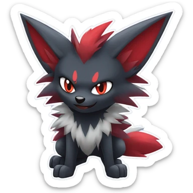 Cool Edgy Zorua-Zoroark-Mightyena full body sticker