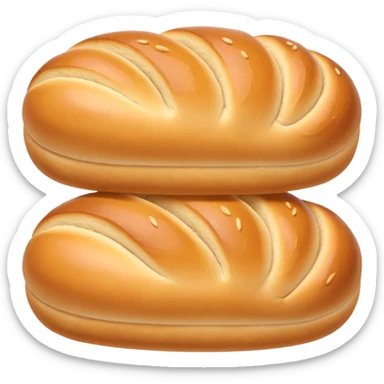 two or three soft golden-brown milk rolls with smooth slightly shiny surface and faint scoring on top, gently oval plump fluffy appearance, slightly toasted edges, no basket butter or extras, soft lighting, subtle shadows, emoji scale sticker