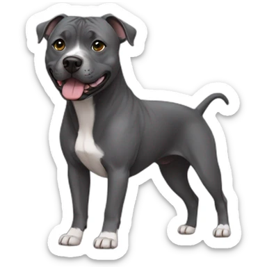 dark grey staffordshire terrier sticker
