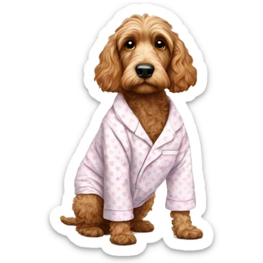 Cockapoo wearing pyjamas  sticker