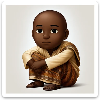 Replace the emoji's face with a neutral human face similar to the 🧑 emoji, keeping the rest of the image unchanged. Maintain the original style and details of the emoji except for the face change. sticker