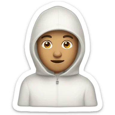 homme capuché brun sticker