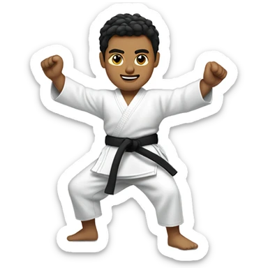 miguel diaz doing karate sticker