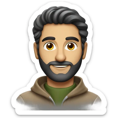 A handsome Iranian man looking proud sticker