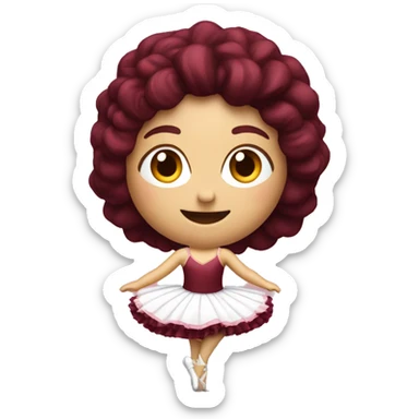 burgundy music box with ballerina sticker