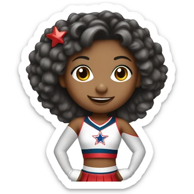 All star cheerleader girl sticker