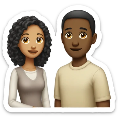Biracial relationship  sticker