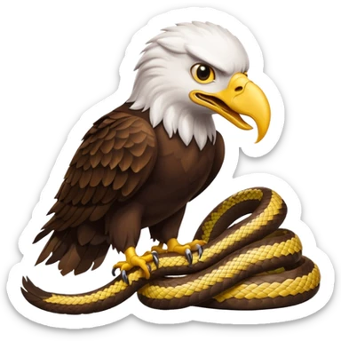 Una águila con una serpiente  sticker