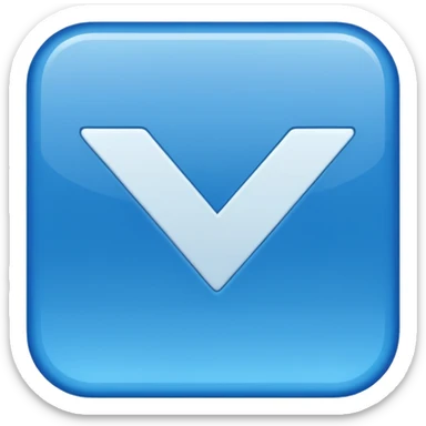 Una raya como ✔️ así pero azul y un cadrado así pero el ✔️ sea más grande sticker