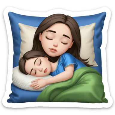 بیلی ایلیشsleeping beauty brunette white girl with a silk pillow sticker