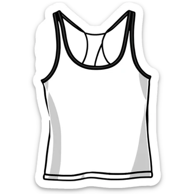 Tie dyed crisscrossed strappy tank top sticker