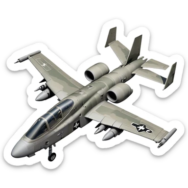 Warthog Jet (A-10 Thunderbolt II) - Fairchild Republic (Model Year: 2022) (Iconic colour: Desert camo) sticker