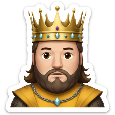 Robert Baratheon from Games of throne character face only front face sticker