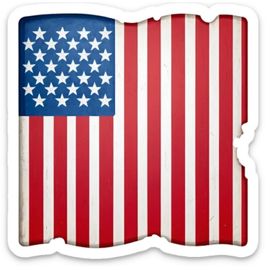 distressed american flag upside down sticker
