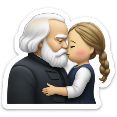 greta thunberg kisses the fat karl marx sticker