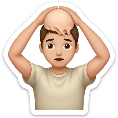 Person dizzy from hitting head sticker