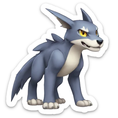 cute cool edgy Digimon-Fakemon-animal full body sticker